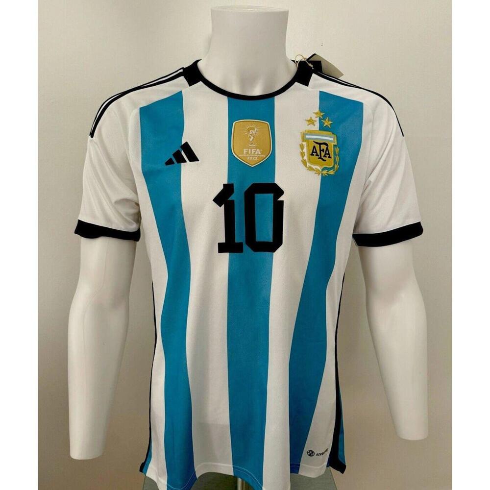 2022 Adidas World Cup 3 STAR Argentina MESSI Jersey Size L - Picture 4 of 12